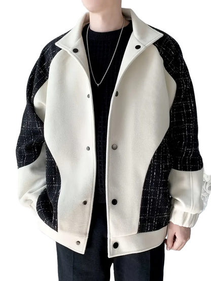 Men's Collared Jacket with Garterized Cuffs