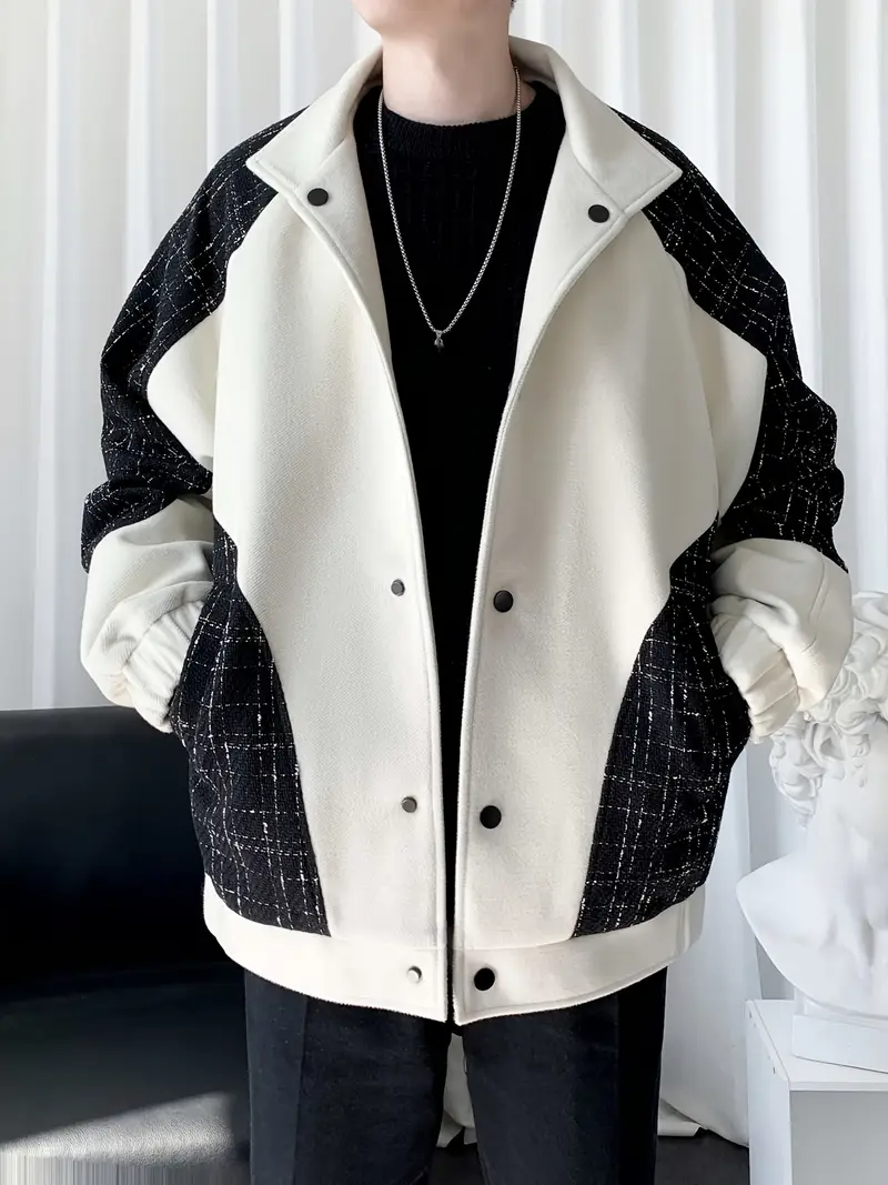 Men's Collared Jacket with Garterized Cuffs