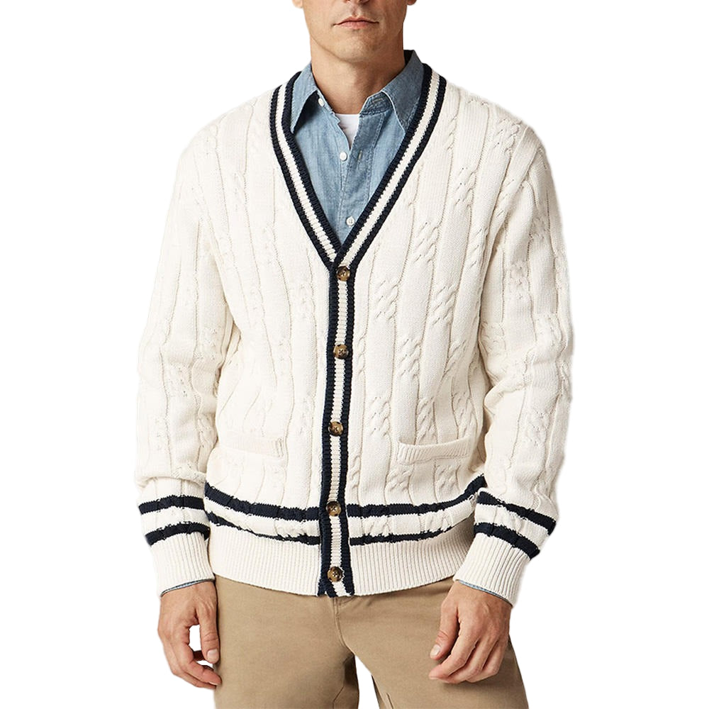 Men's V-Neck Button Cardigan