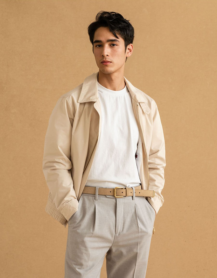 Men's Zipper Front Jacket with Collar