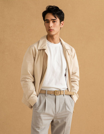 Men's Zipper Front Jacket with Collar