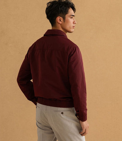 Men's Zipper Front Jacket with Collar