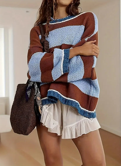 Women's Horizontal Stripe Knit Sweater