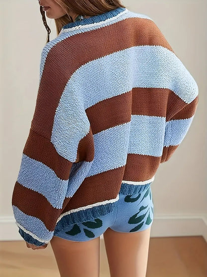 Women's Horizontal Stripe Knit Sweater