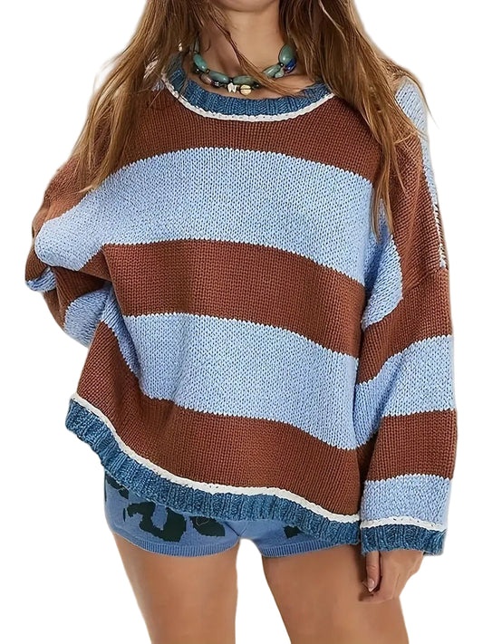 Women's Horizontal Stripe Knit Sweater