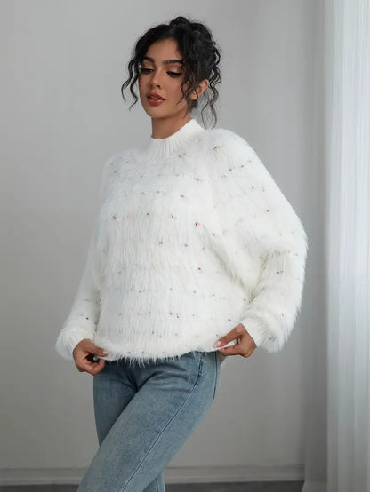 Women's Textured Turtleneck Sweater