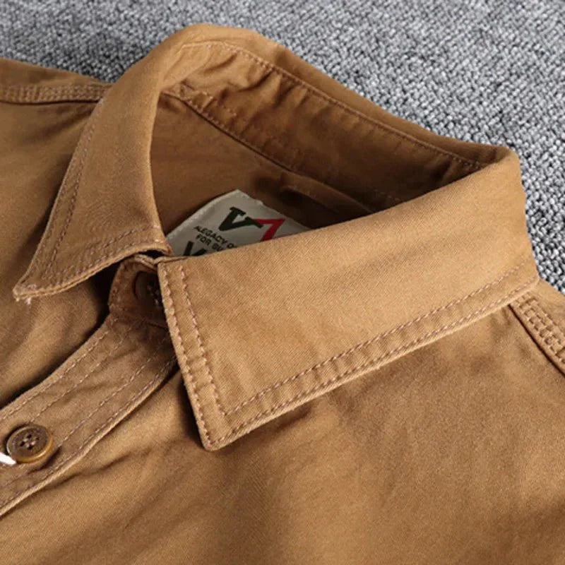 Men's Cargo Long Sleeve Shirt with Twin Chest Pockets