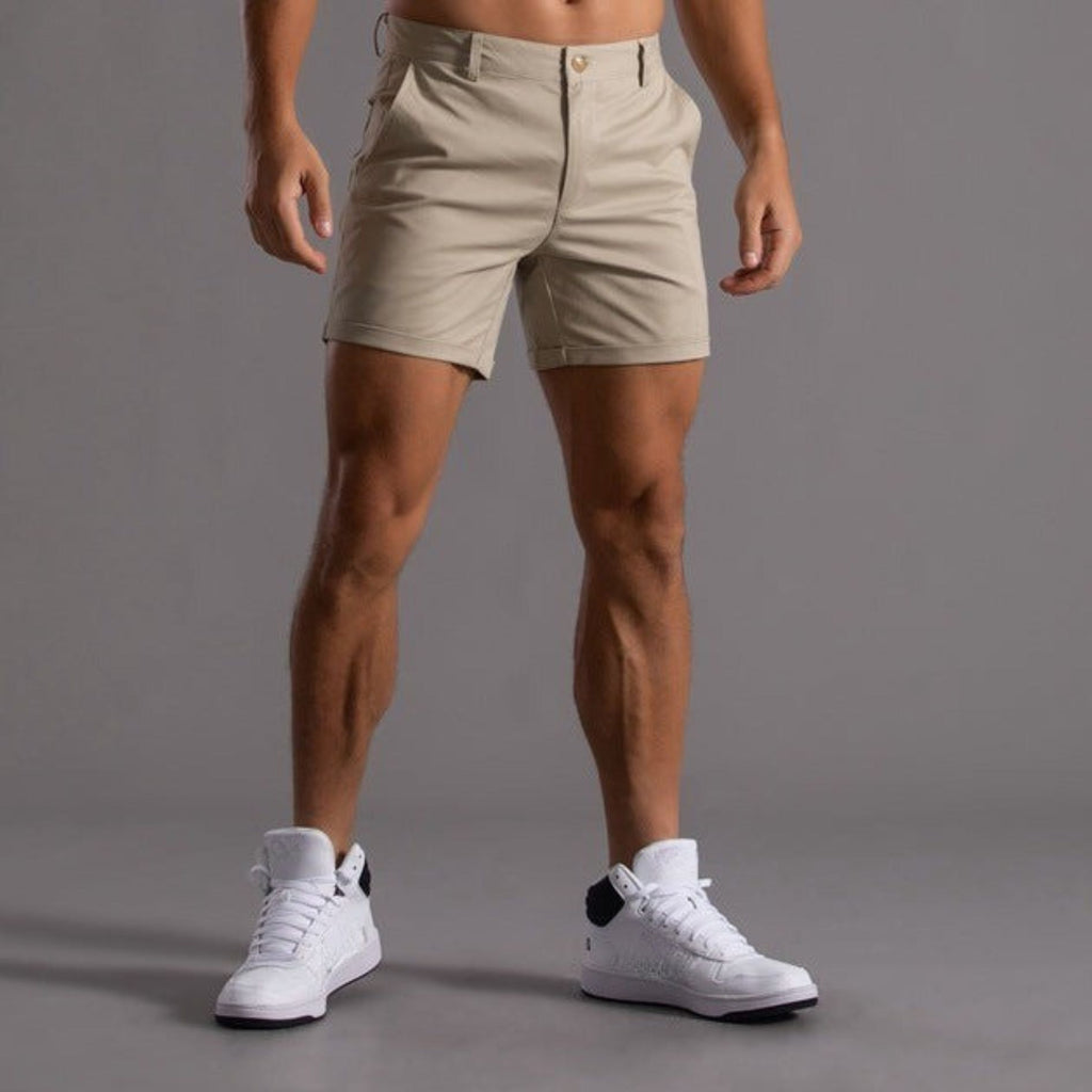 Men's Chino Shorts with Flat-Front Waistband