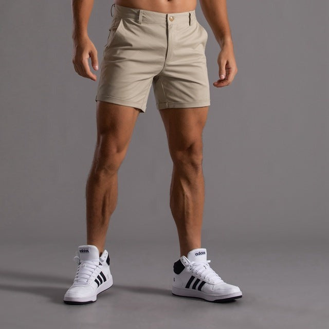 Men's Chino Shorts with Flat-Front Waistband