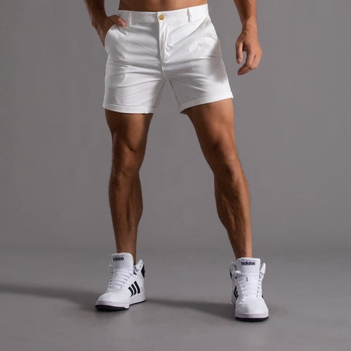 Men's Chino Shorts with Flat-Front Waistband