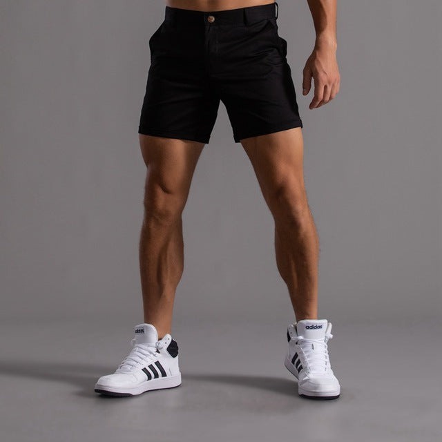 Men's Chino Shorts with Flat-Front Waistband