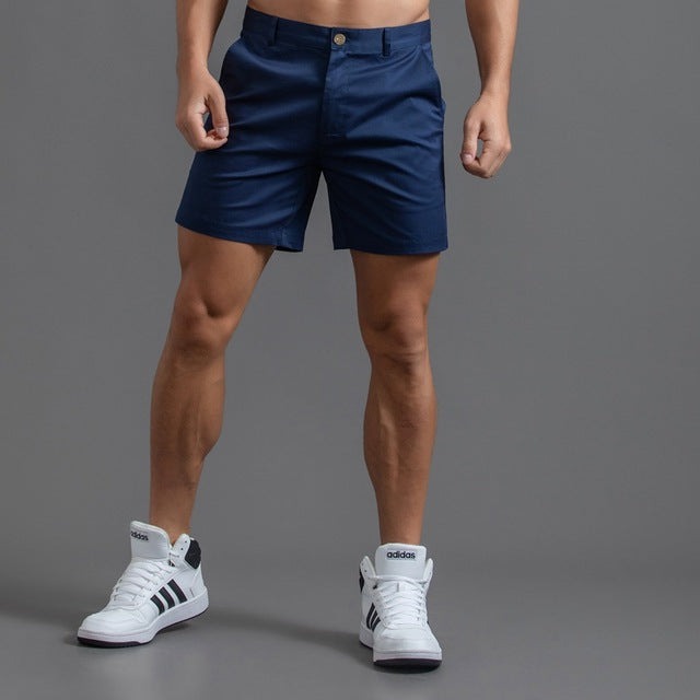 Men's Chino Shorts with Flat-Front Waistband