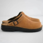 Men's Closed-Toe Clog with Side Buckle Strap and Open Back