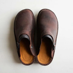 Men's Closed-Toe Clog with Side Buckle Strap and Open Back