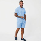 Men's Co-Ord Short Set with Button-Up Shirt