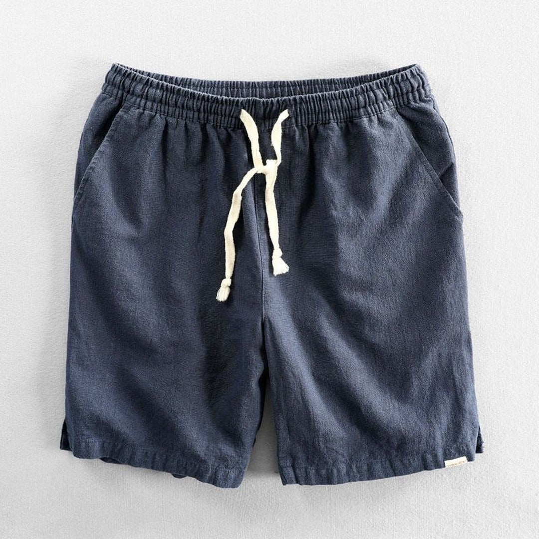 Men's Drawstring Shorts with Elasticated Waistband and Side Seam Pockets