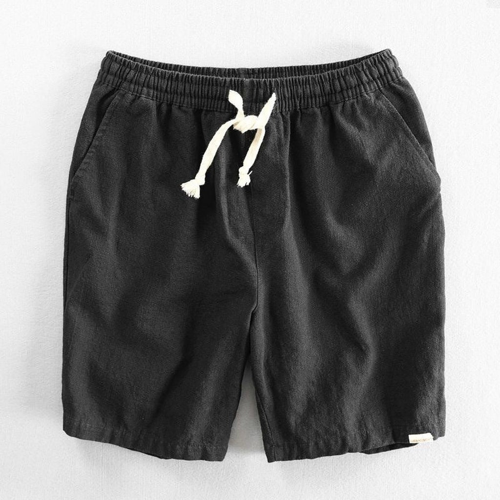 Men's Drawstring Shorts with Elasticated Waistband and Side Seam Pockets
