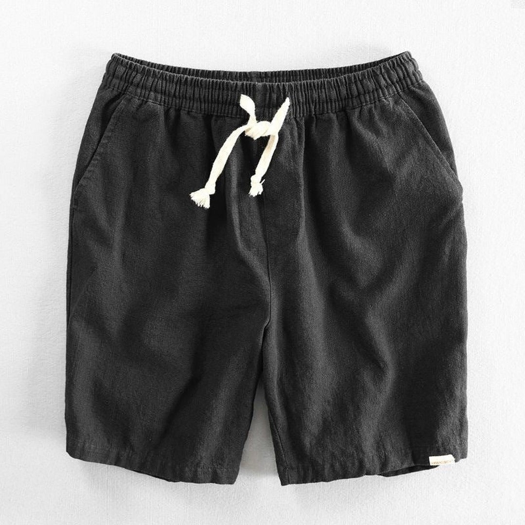 Men's Drawstring Shorts with Elasticated Waistband and Side Seam Pockets