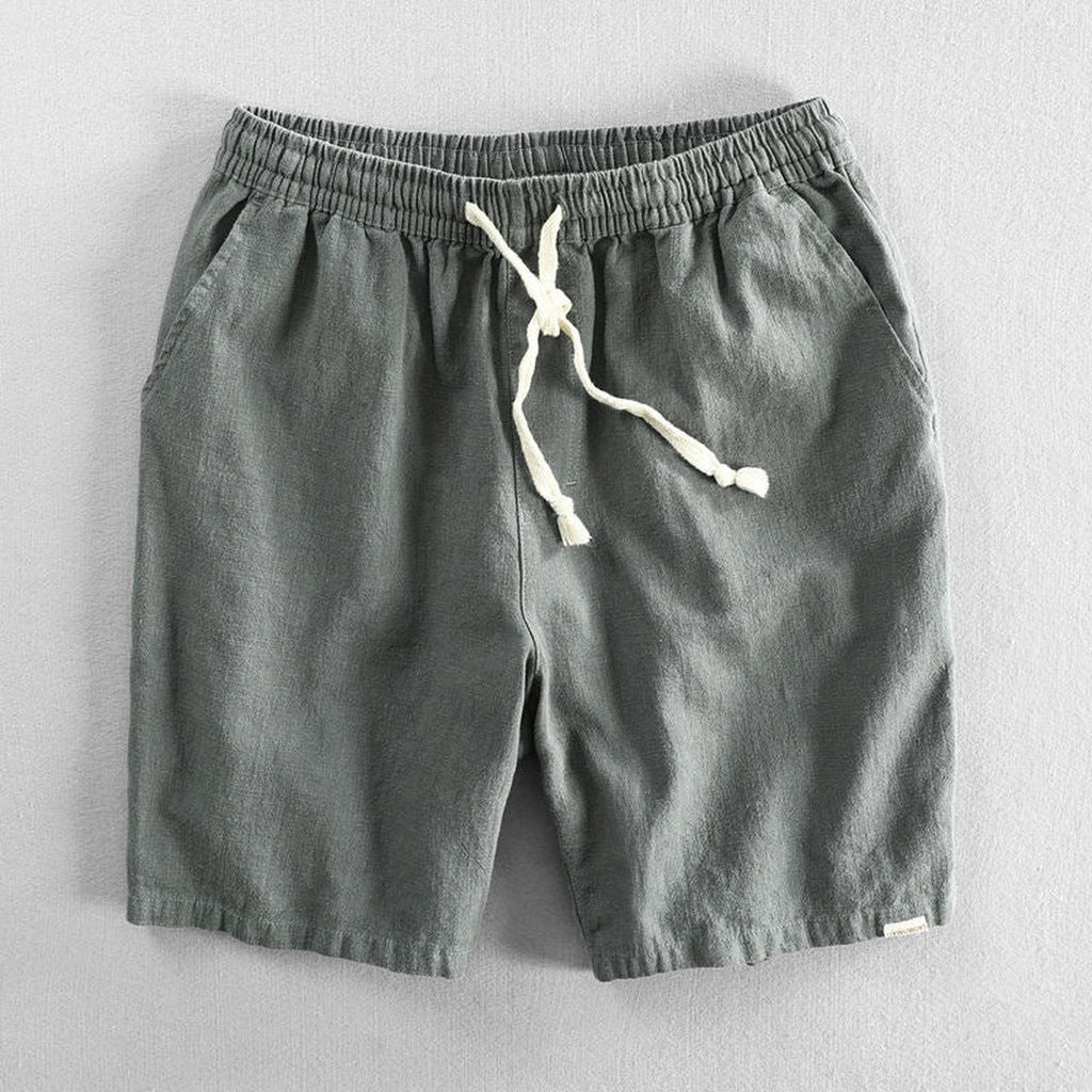 Men's Drawstring Shorts with Elasticated Waistband and Side Seam Pockets
