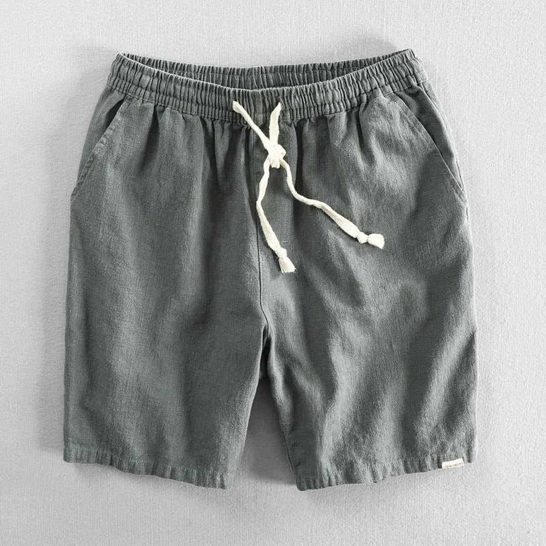 Men's Drawstring Shorts with Elasticated Waistband and Side Seam Pockets