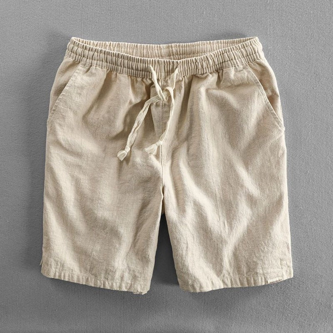 Men's Drawstring Shorts with Elasticated Waistband and Side Seam Pockets
