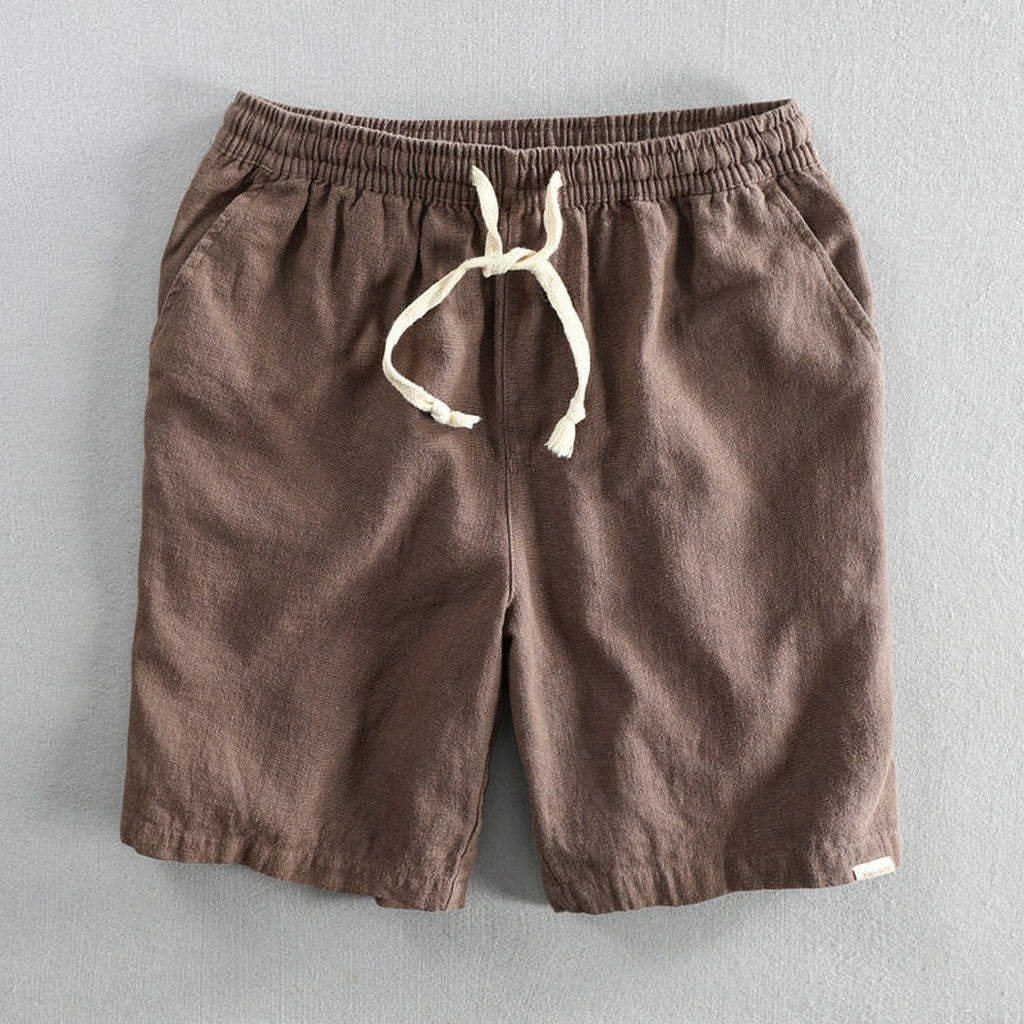 Men's Drawstring Shorts with Elasticated Waistband and Side Seam Pockets