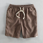 Men's Drawstring Shorts with Elasticated Waistband and Side Seam Pockets