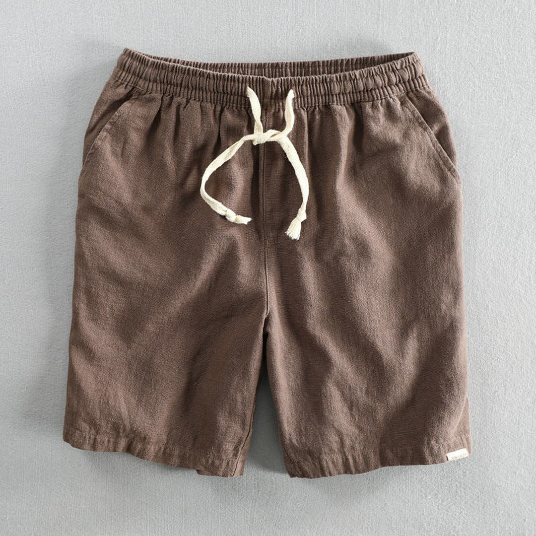 Men's Drawstring Shorts with Elasticated Waistband and Side Seam Pockets