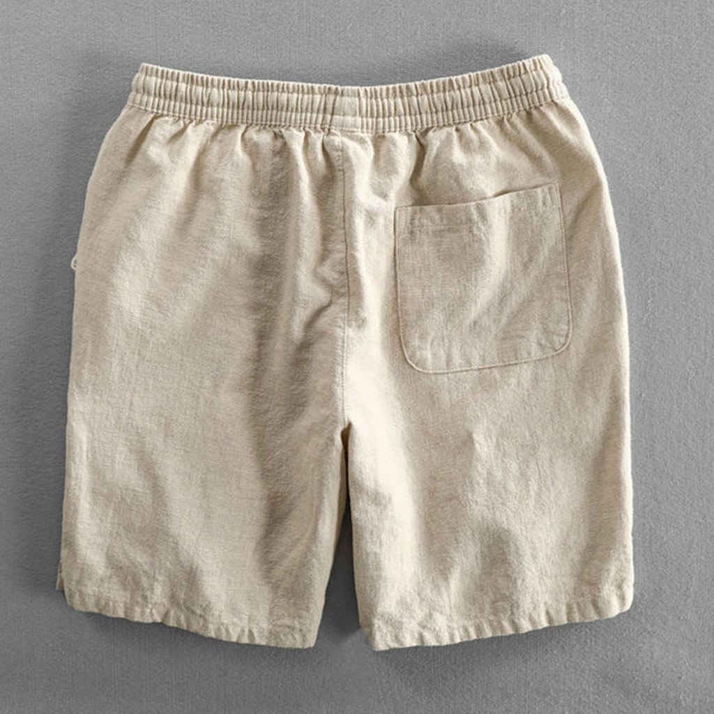 Men's Drawstring Shorts with Elasticated Waistband and Side Seam Pockets
