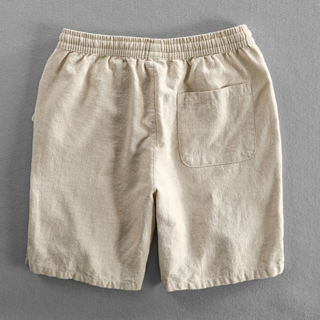 Men's Drawstring Shorts with Elasticated Waistband and Side Seam Pockets