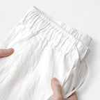Men's Drawstring Straight-Leg Trousers with Elastic Waistband and Side Pockets