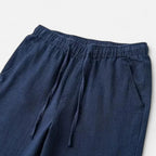 Men's Drawstring Straight-Leg Trousers with Elastic Waistband and Side Pockets