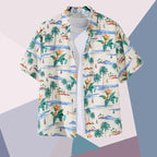 Men's Hawaiian Oversized Shirt with Camp Collar