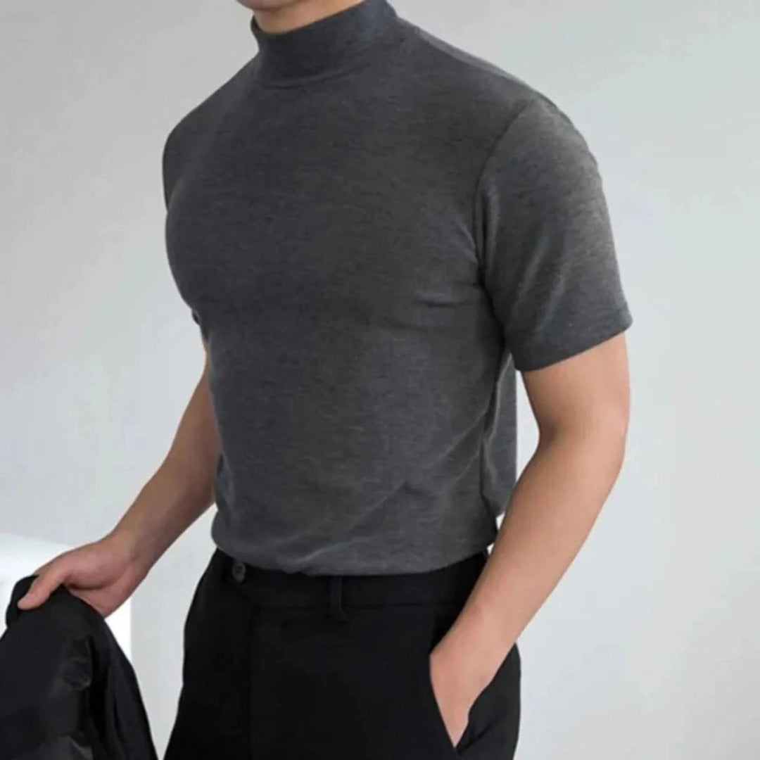 Men's Mock Neck Short Sleeve T-Shirt