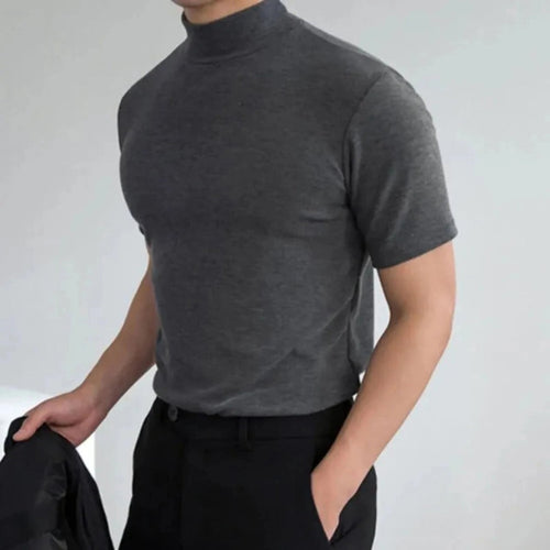 Men's Mock Neck Short Sleeve T-Shirt