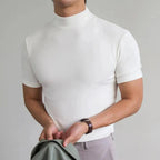 Men's Mock Neck Short Sleeve T-Shirt