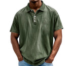 Men's Oversized Polo Shirt with Short Sleeve