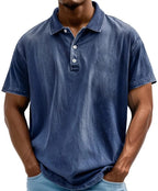 Men's Oversized Polo Shirt with Short Sleeve
