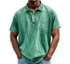 Men's Oversized Polo Shirt with Short Sleeve
