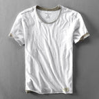 Men's Oversized Short Sleeve T Shirt with Contrast Trim