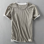 Men's Oversized Short Sleeve T Shirt with Contrast Trim