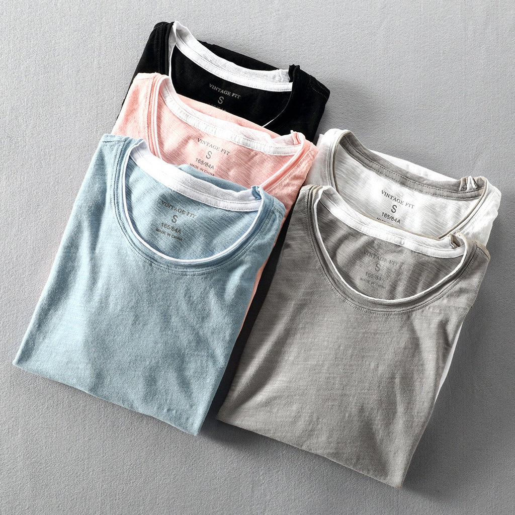 Men's Oversized Short Sleeve T Shirt with Contrast Trim
