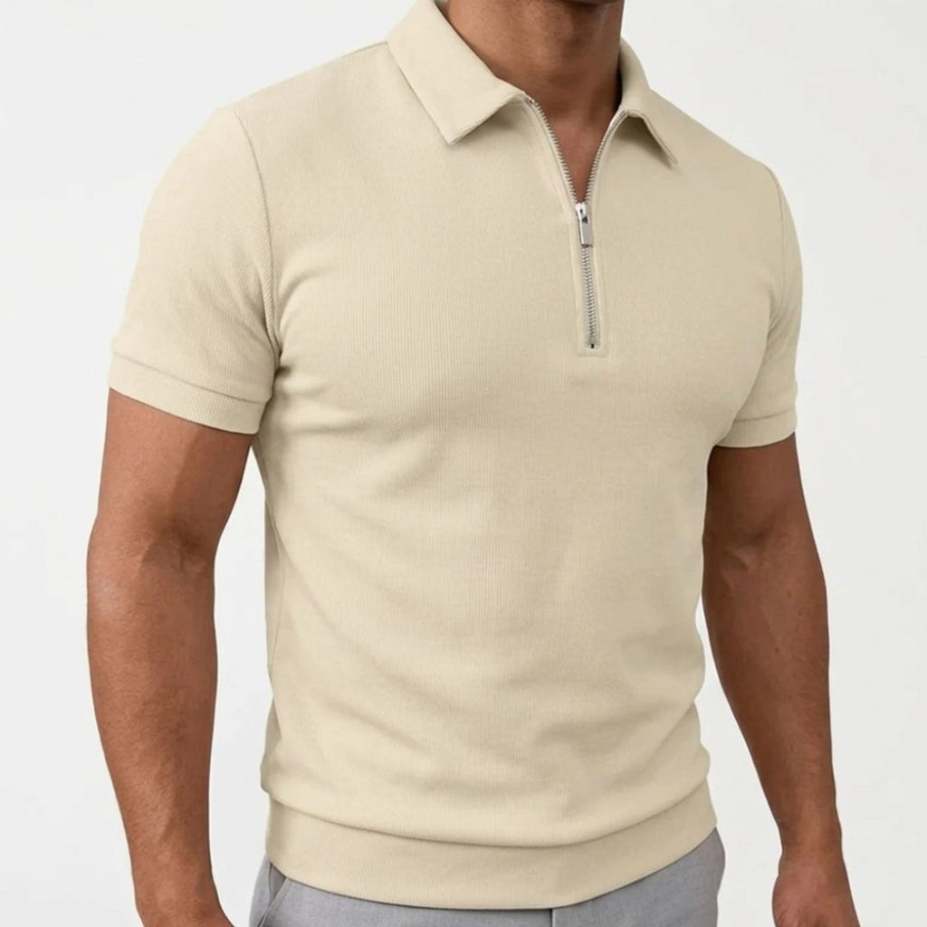 Men's Polo Shirt with Quarter Zip