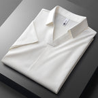 Men's Polo Short Sleeve Shirt with V-Neck