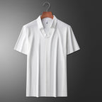 Men's Polo Short Sleeve Shirt with V-Neck