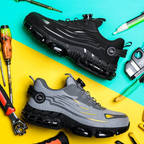 Men's Safety Work Sneakers with Rotary Dial Closure and Reinforced Toe Cap