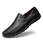 Men's Slip-On Loafer with Whipstitch Midsole Detail and Perforated Heel Panel