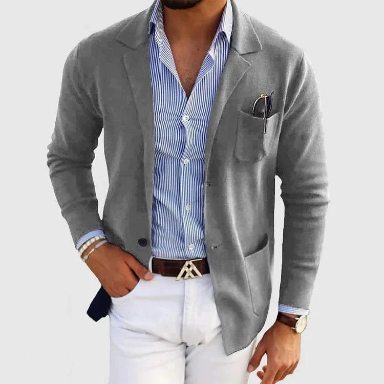 Men's Smart Blazer Jacket with Chest Pocket