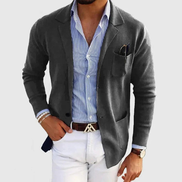 Men's Smart Blazer Jacket with Chest Pocket