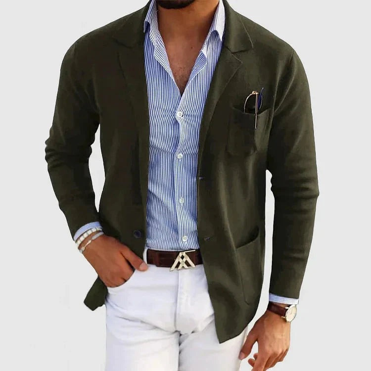 Men's Smart Blazer Jacket with Chest Pocket
